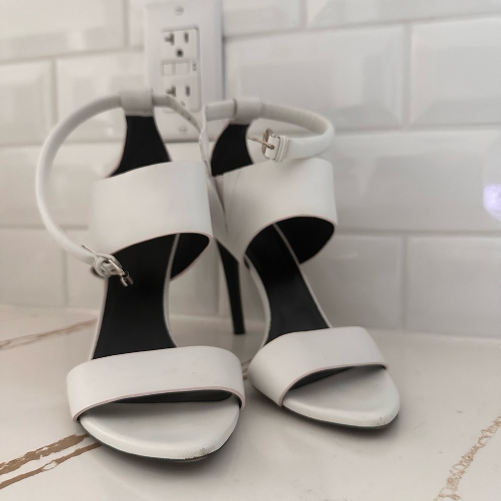 white and black proenza schouler heels